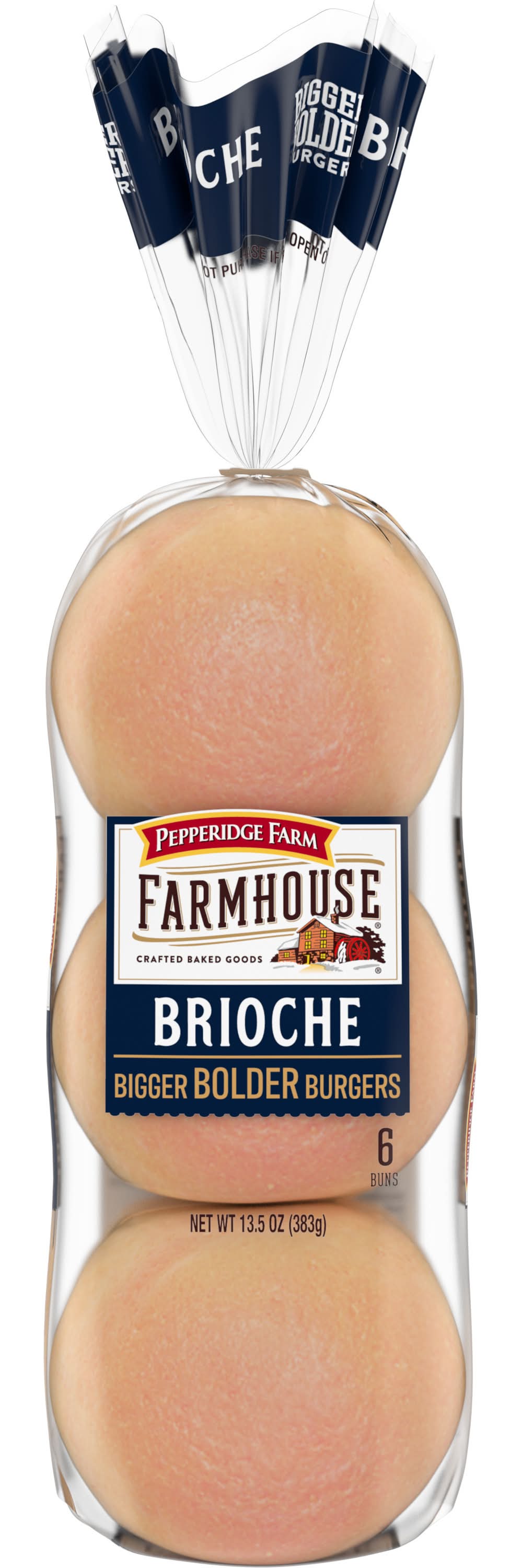 Pepperidge Farm Farmhouse Brioche Hamburger Buns (13.5 oz, 6 ct)