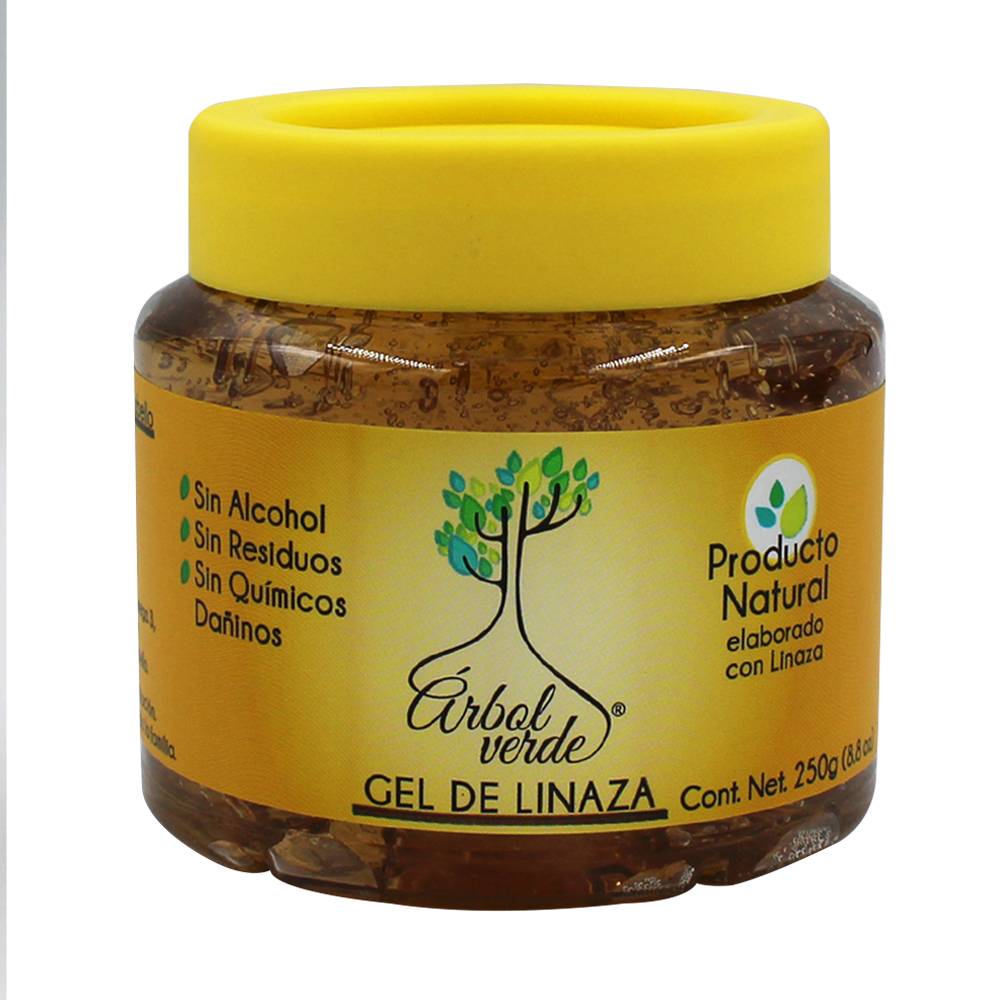 Árbol Verde · Gel fijador para cabello de linaza (250 g)