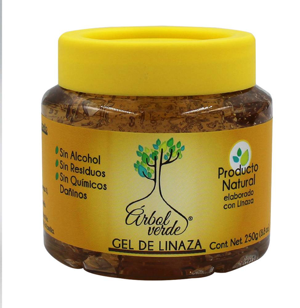 Árbol Verde · Gel fijador para cabello de linaza (250 g)