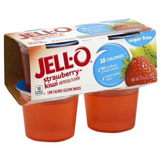 Jell-O Sugar Free Gelatin Snacks (4 ct) (strawberry-kiwi)