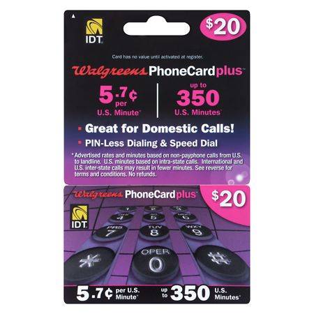 Idt $20 300 Minutes Phone Card