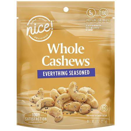 Nice! Whole Cashews Everything Seasoned - 8.0 oz