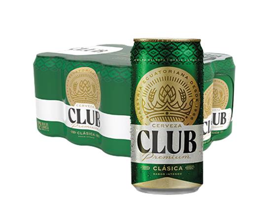 Cerveza club verde lata 355cc