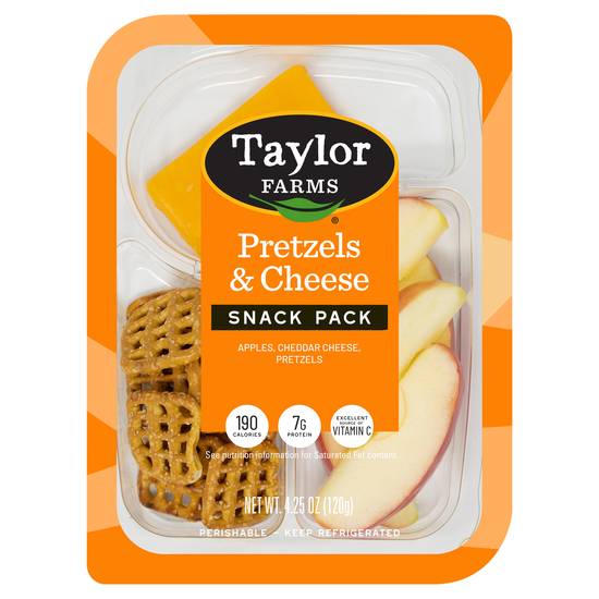 Taylor Farms Apples Pretzels & Cheese Snack pack