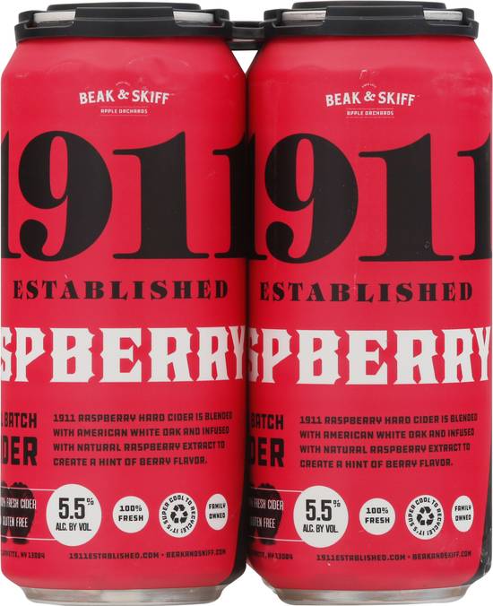 1911 Established Raspberry Hard Cider (4 pack, 16 oz)