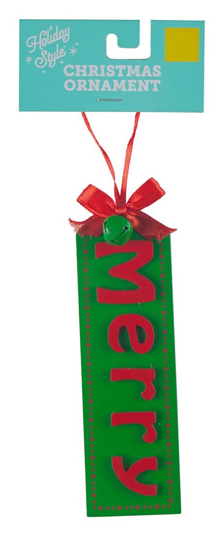 Holiday Style Christmas Tags Ornament