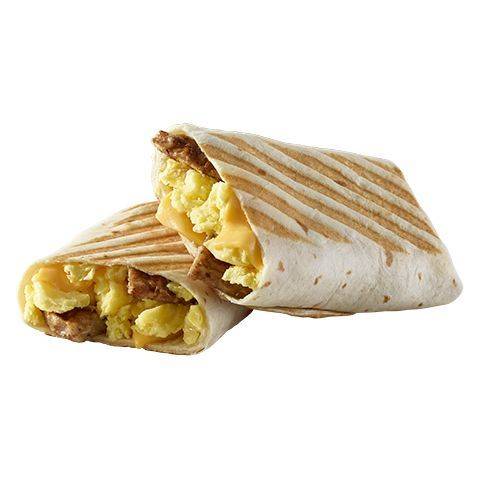 Sausage Egg and Cheese Grilled Wrap