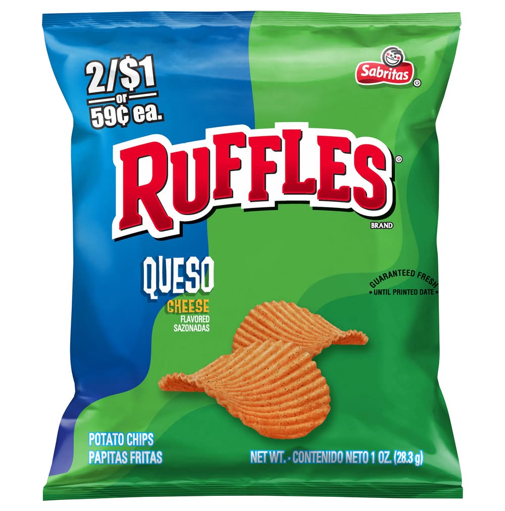 Ruffles Potato Chips, Queso Cheese (1 oz)