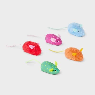 Boots & Barkley Mouse Skitter Critters Cat Plush Toy Set (5 ct)