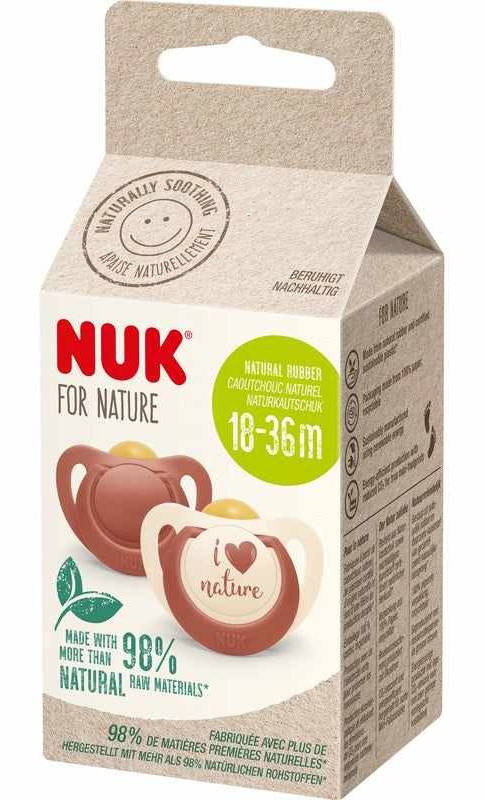 NUK FN Latx Soother 18-36m Asst 2pk