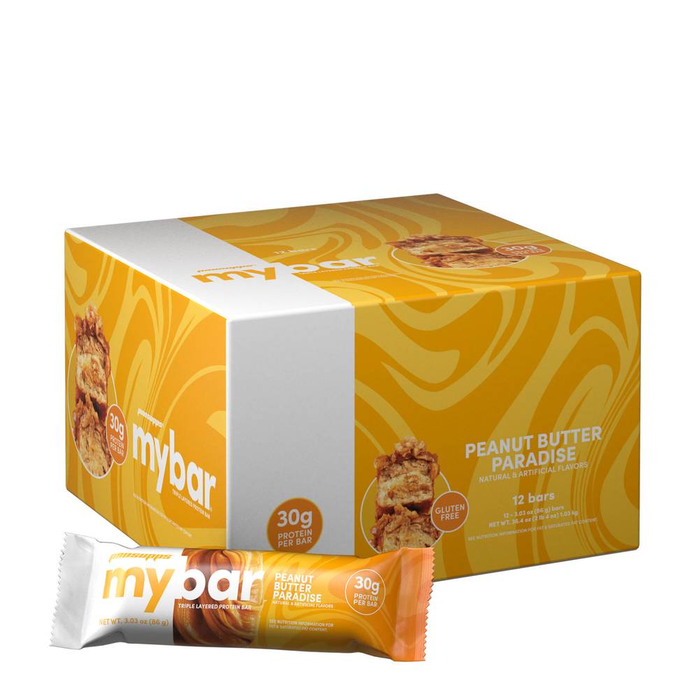 MyBar Triple Layered Protein Bar - Peanut Butter Paradise (12 Bars) (1 Unit(s))