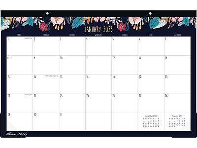 Blue Sky Mia Charro Bouquetia Monthly Desk Pad Calendar