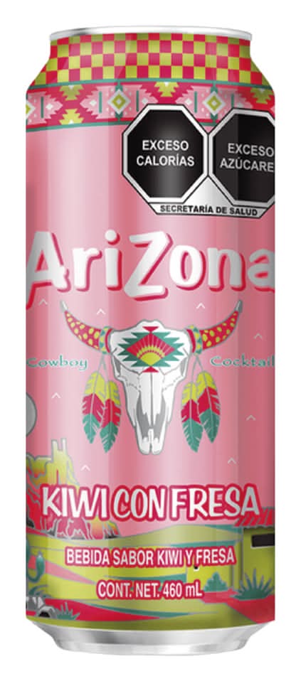 AriZona · Bebida cóctel de juego, kiwi-fresa (460 ml)