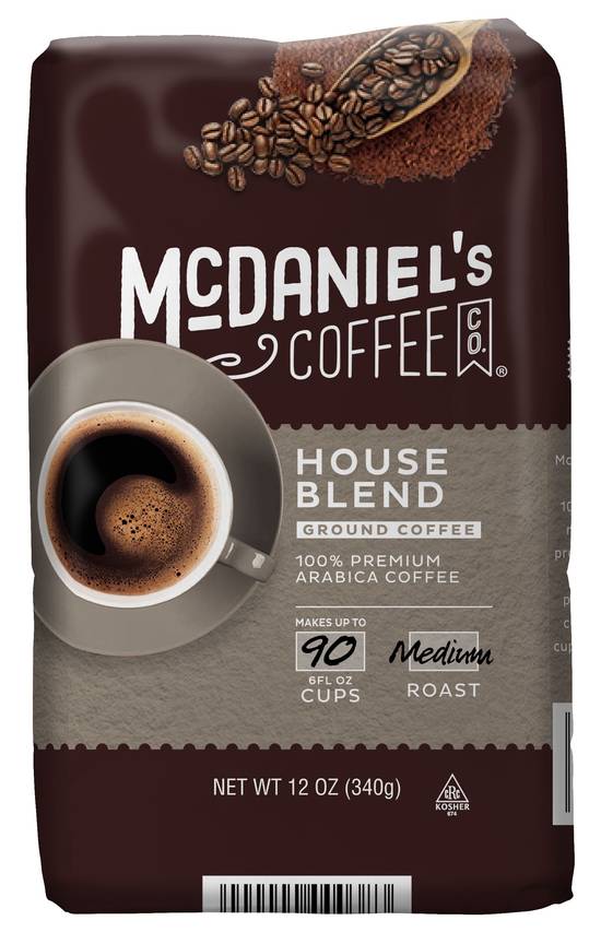 McDaniel's House Blend Ground Coffee, Medium Roast (12 oz)