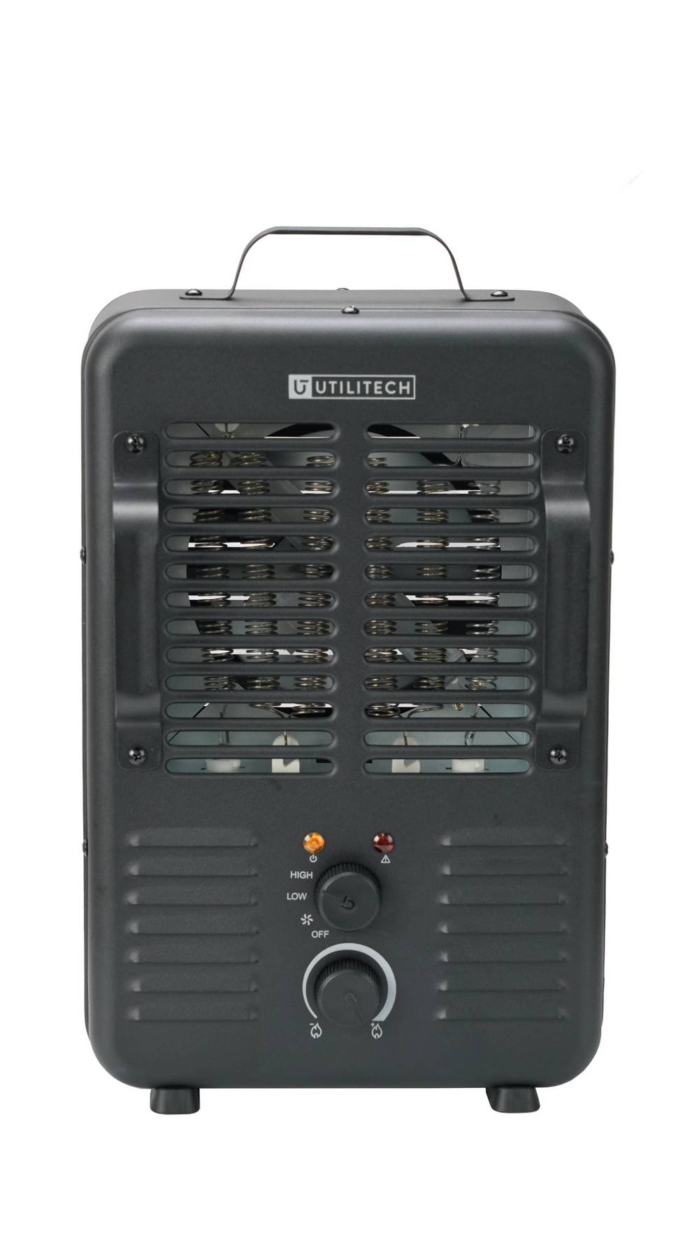 Utilitech 1500 Watt Fan Utility Indoor Electric Space Heater With Thermostat, Black