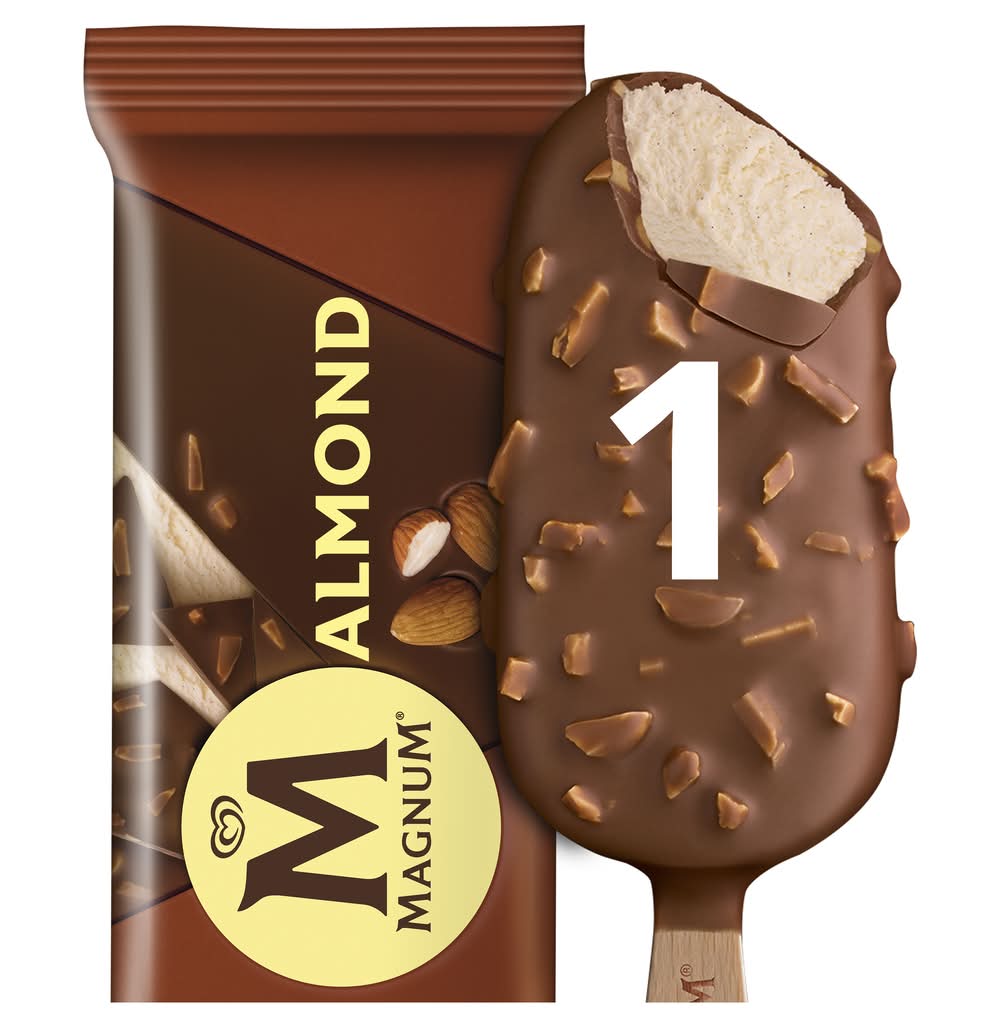 Magnum Almond Ice Cream Bar, Vanilla (110mL)