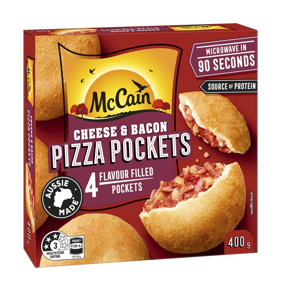 Mccain  Pizza Cheese Bacon Pocket Snacks