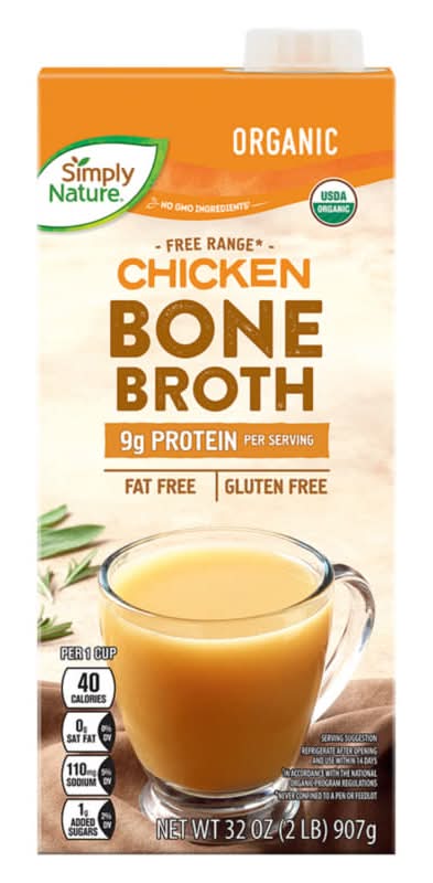 Simply Nature Organic Gluten Free Bone Broth, Chicken (32 oz)