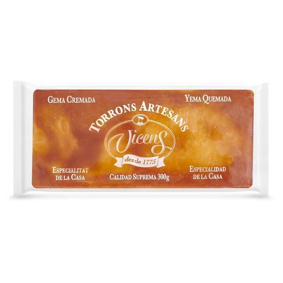 Turrón de Yema Quemada Torrons Vicens (300 g)