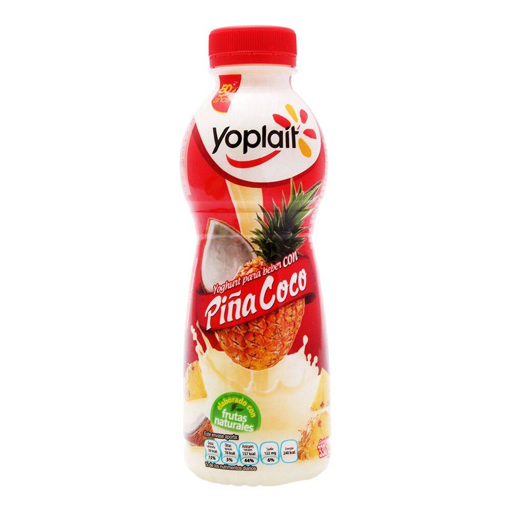 Yoplait yoghurt bebible sabor piña coco (330 g)