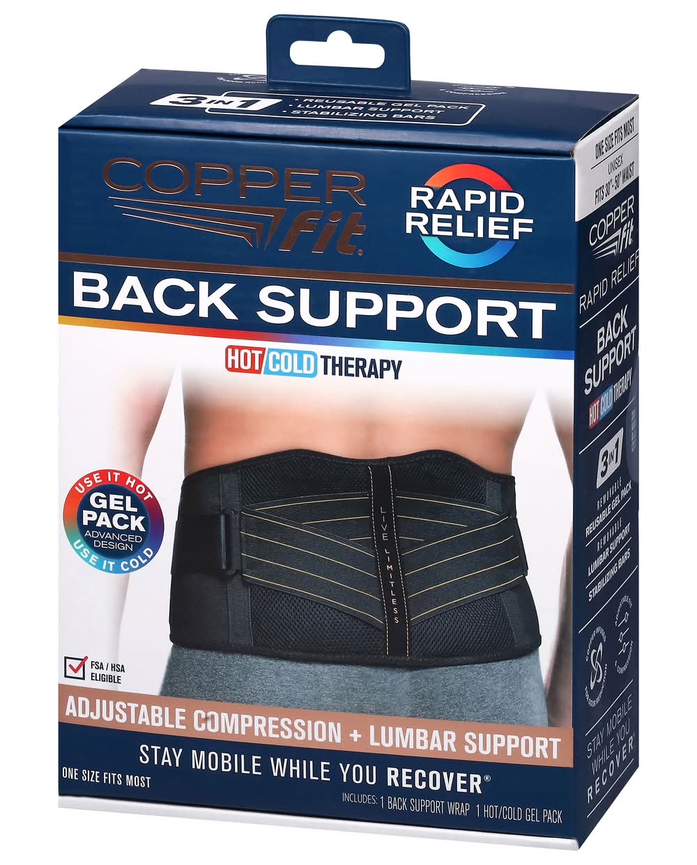 Find Relief Fast with Copper Fit Rapid Relief Back Support Wrap ...