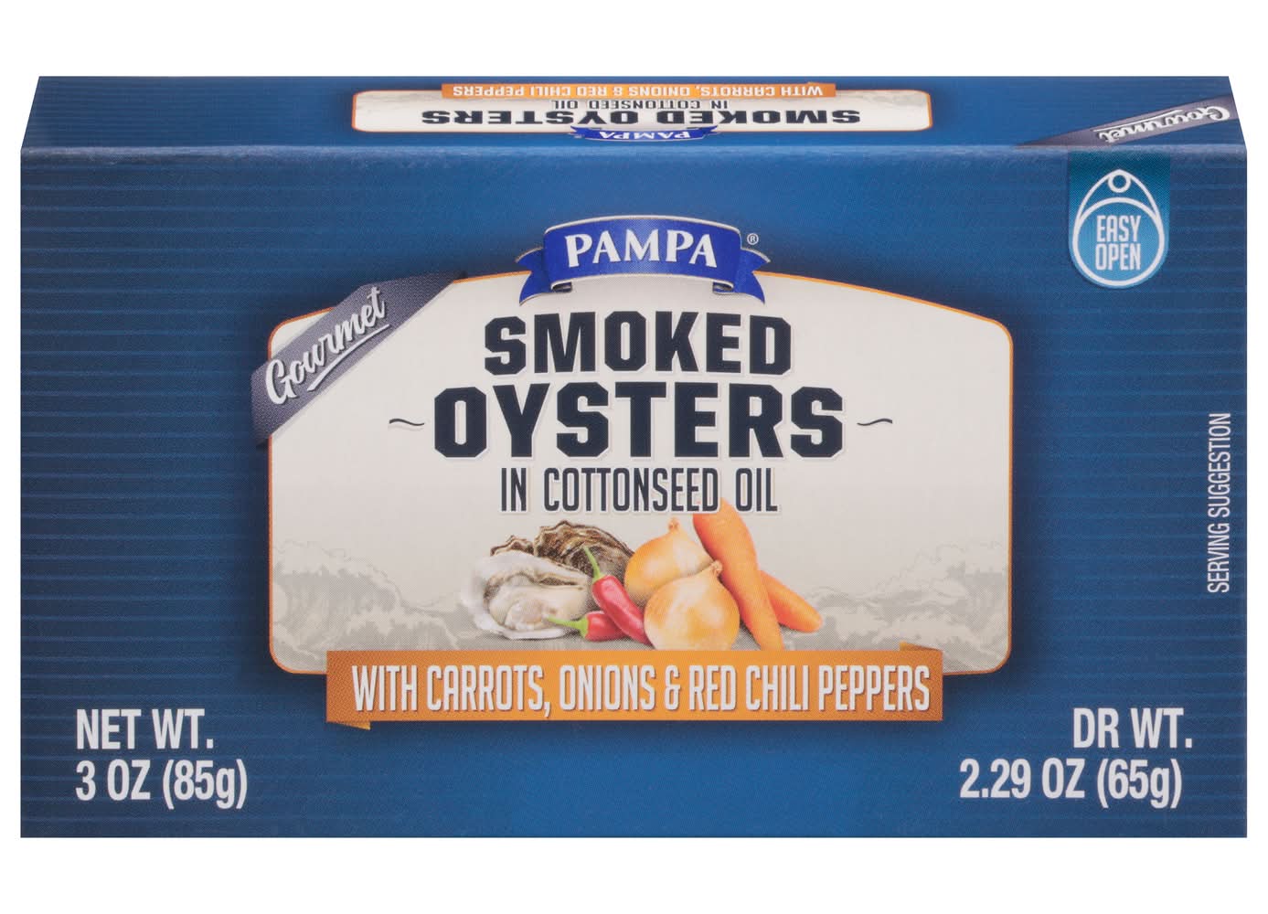 Pampa Gourmet Smoked Oysters in Sunflower Oil (3 oz)