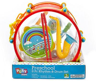 Preschool Rhythm & Drum Set, 8-Piece