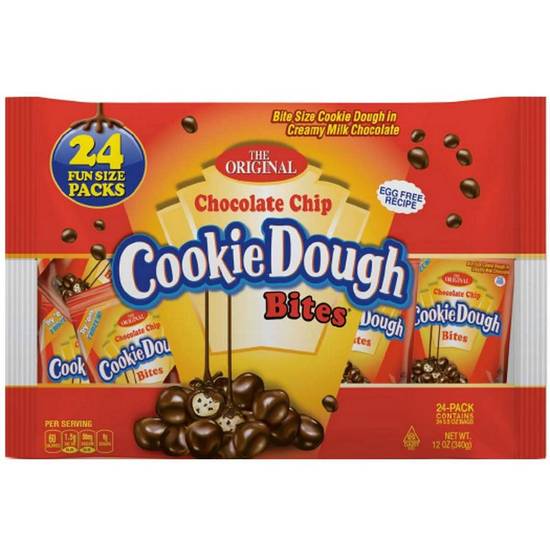 Chocolate Chip Cookie Dough Bites Fun Size Packs, 24pc