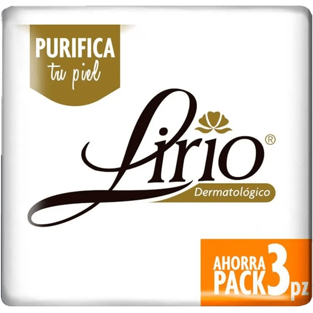 Lirio · Jabón en barra dermatológico (3 x 180 g)