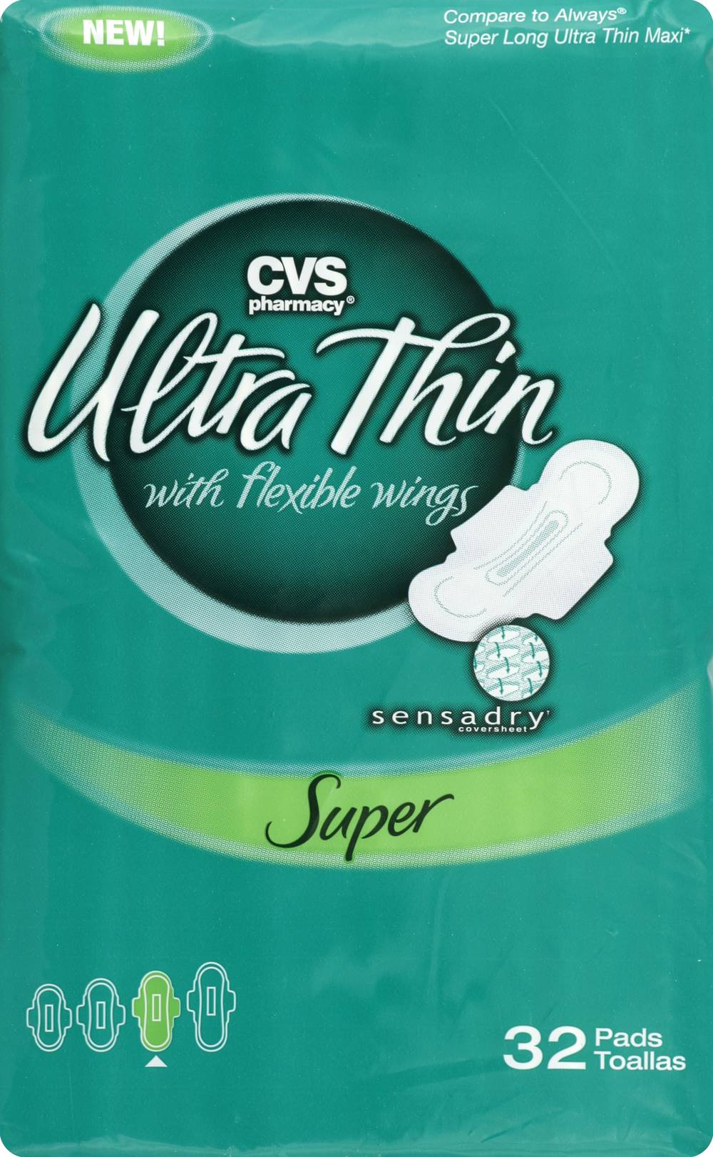 CVS Pharmacy Ultra Thin Sanitary Pads, Women (32 ct)
