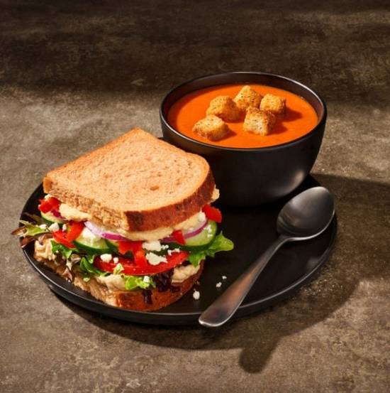 Mediterranean Veggie & Creamy Tomato Soup