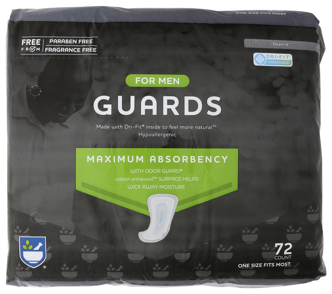 Rite Aid Guards for Men Maximum Absorbency (72 ct)