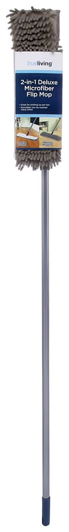 TrueLiving 2-In-1 Deluxe Microfiber Flip Mop
