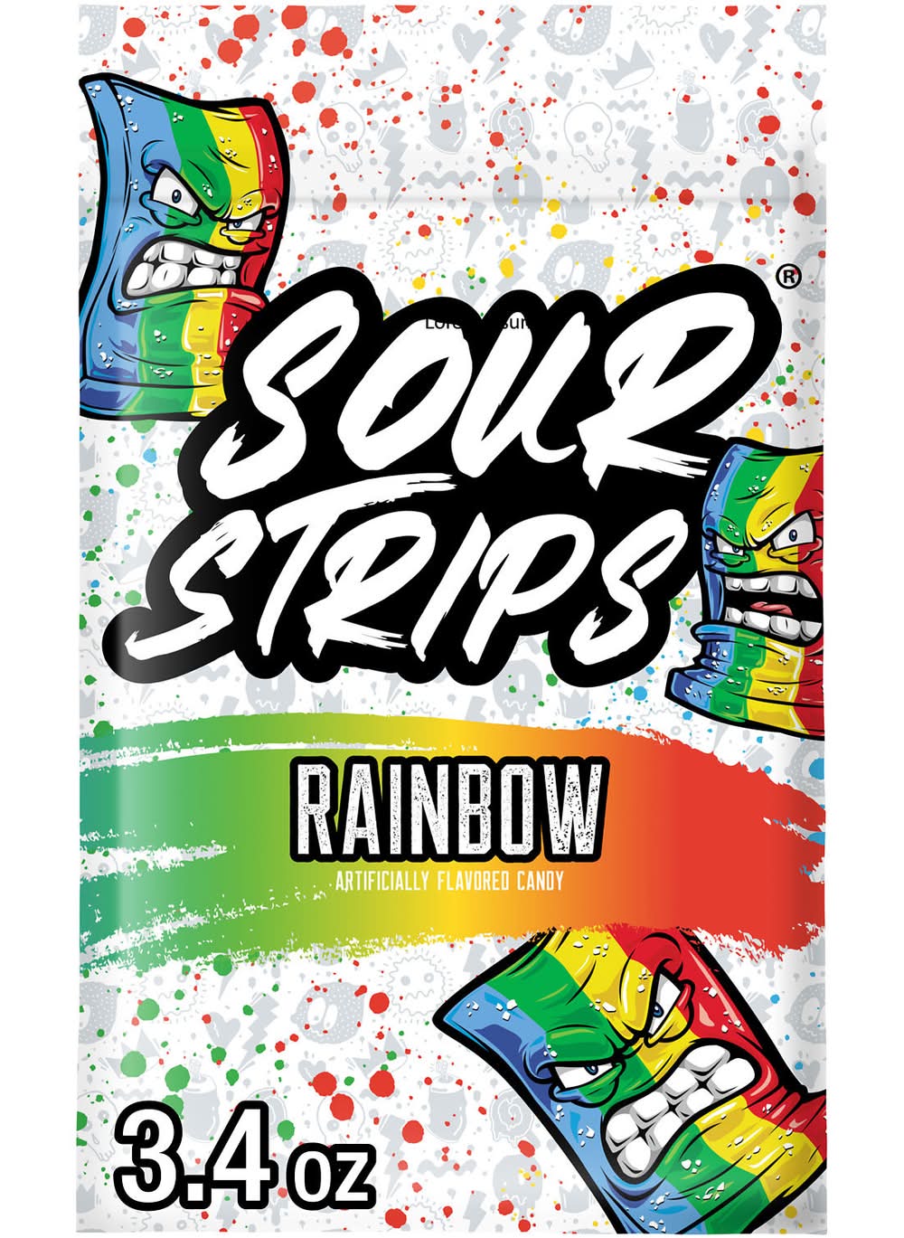 Sour Strips Chewy Candy, Rainbow (3.4 oz)