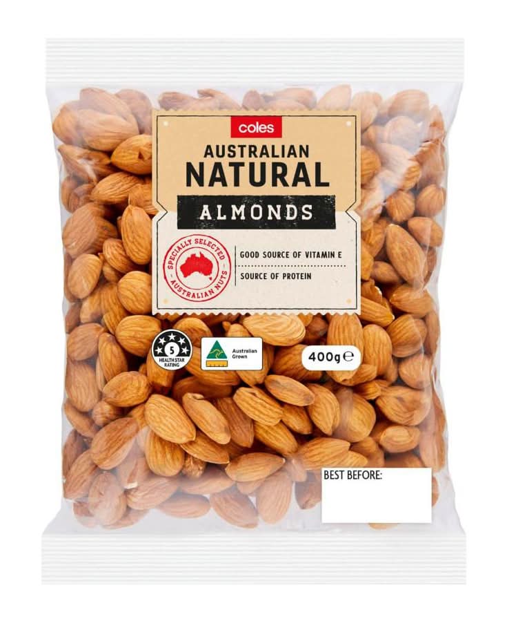 Coles Natural Almonds (400g)