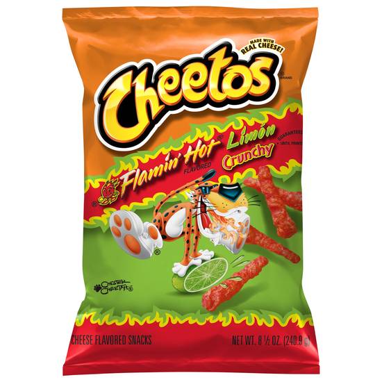Cheetos Flamin' Hot Limon Crunchy Cheese Flavored Snacks