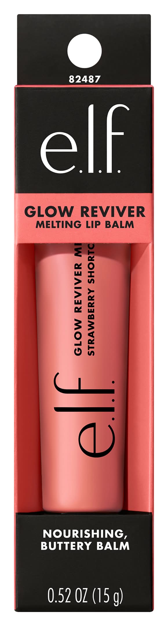 e.l.f. Glow Reviver Melting Lip Balm, Strawberry Shortcake-Soft Pink (0.52 oz)