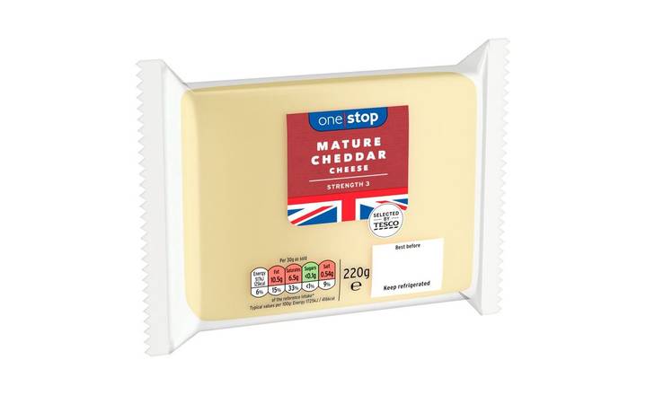 One Stop Mature Cheddar Cheese 220g (398390)