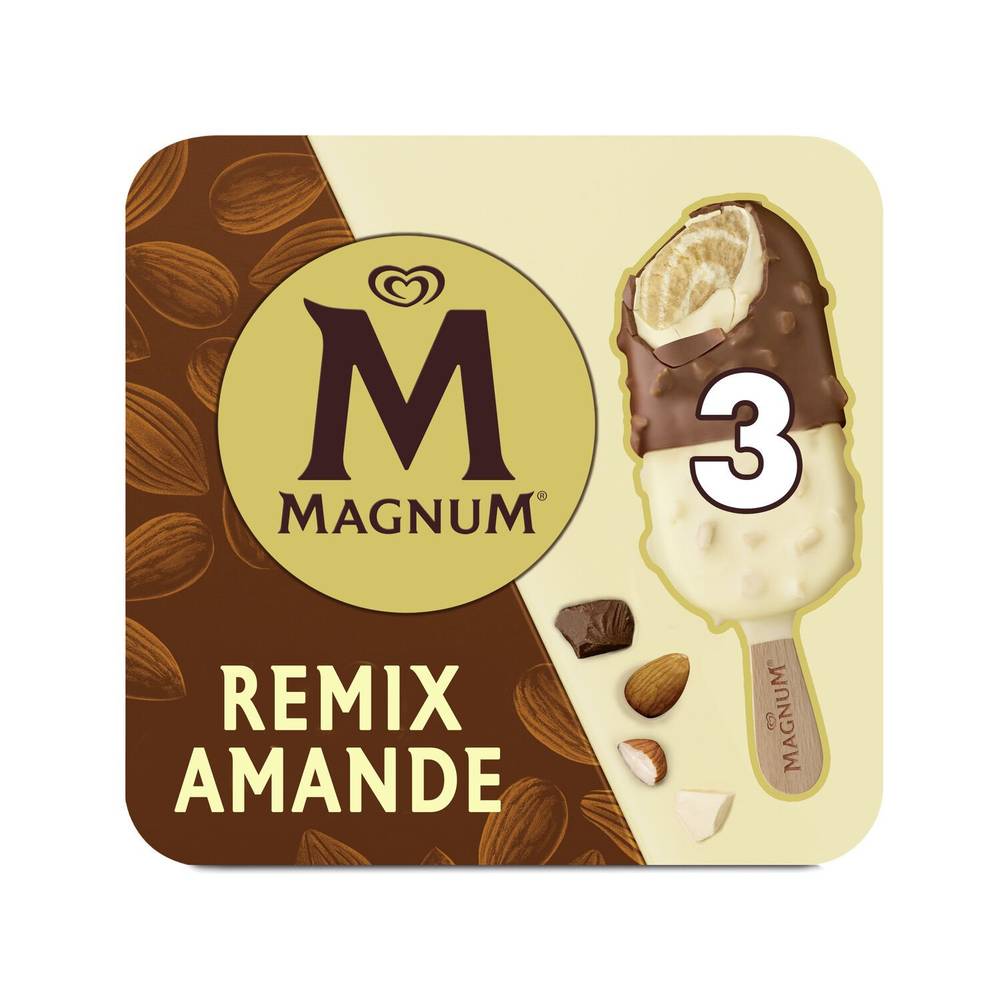 Magnum - Glace bâtonnet remix (amande)