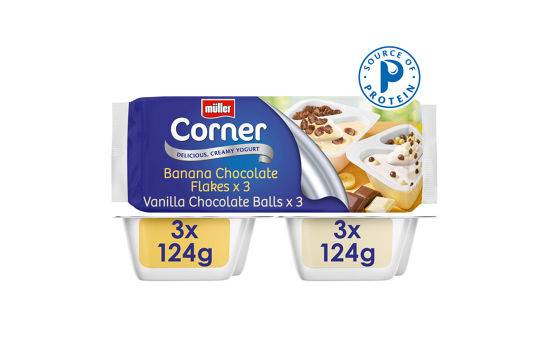 Müller Corner Delicious, Creamy Yogurt Family Pack 6 x 124g (744g)