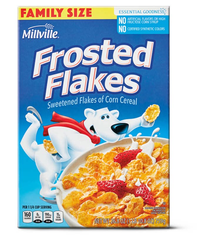 Millville Frosted Flakes Cereal Family Size (26.8 oz)