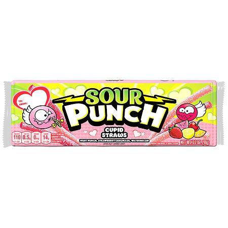 Sour Punch Cupid Straws Valentine's Day Candy - 3.2 oz
