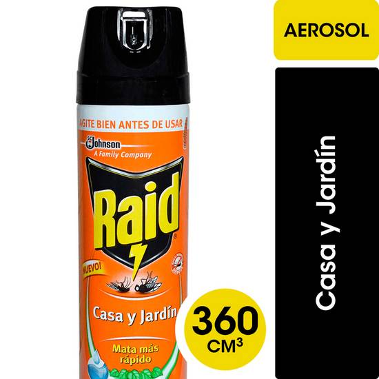 Raid - Insecticida Essentials casa y jardín - Spray 360 ml