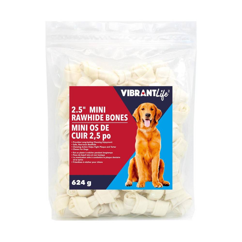 Vibrant Life Mini Rawhide Bones 2.5" Delivery Near Me Order Online