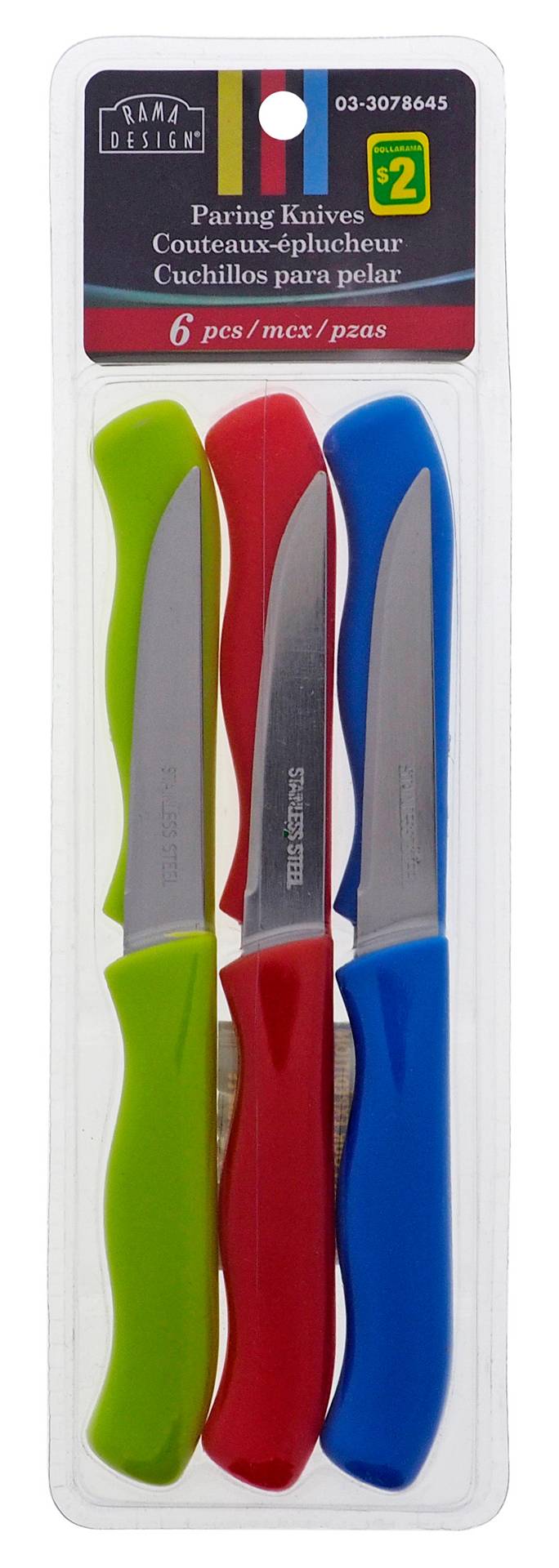 Rama Design Paring Knife Set, Assorted (6 ct)