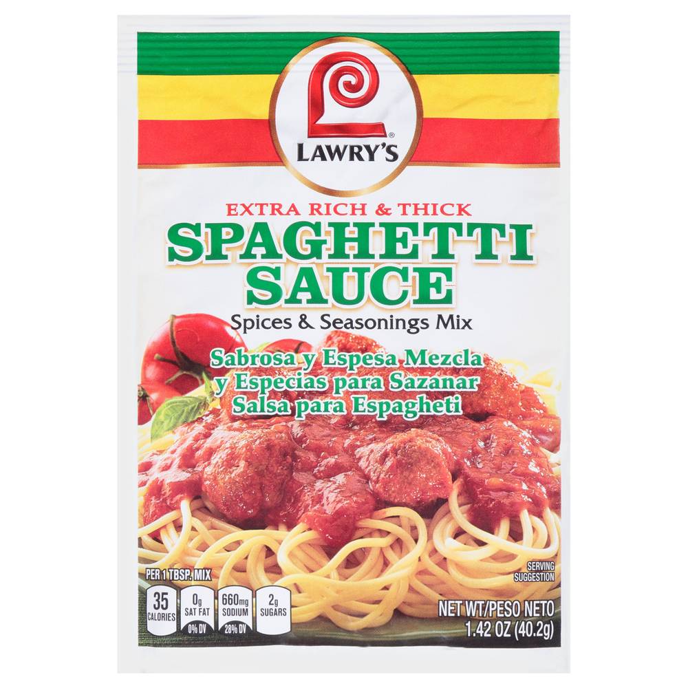 Lawry's Spaghetti Sauce Spices & Seasoning Mix (1.4 oz)