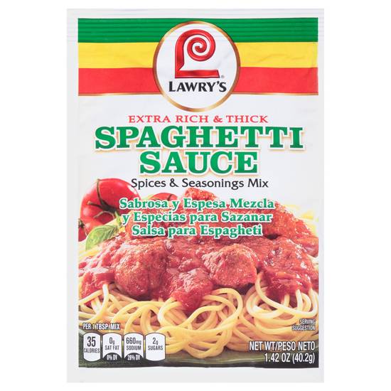 Lawry's Spaghetti Sauce Spices & Seasoning Mix (1.4 oz)