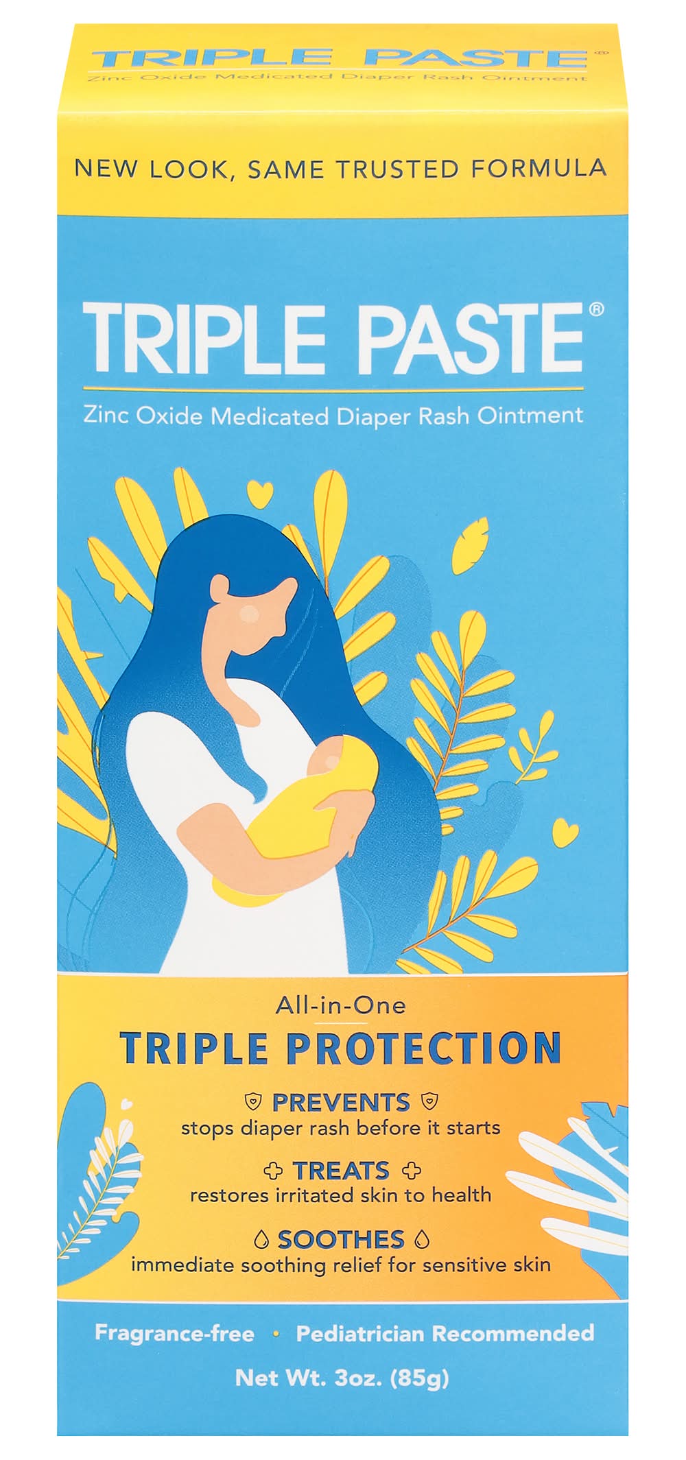 Triple Paste Triple Protection All-In-One Zinc Oxide Medicated Diaper Rash Ointment (3 oz)