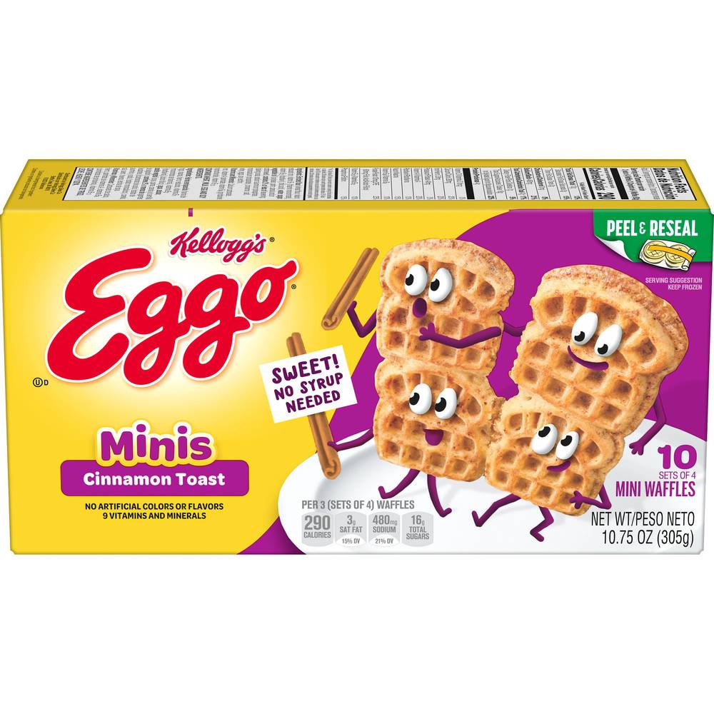 Eggo Kellogg's Minis Cinnamon Toast Waffles (10.75 oz, 10 ct)