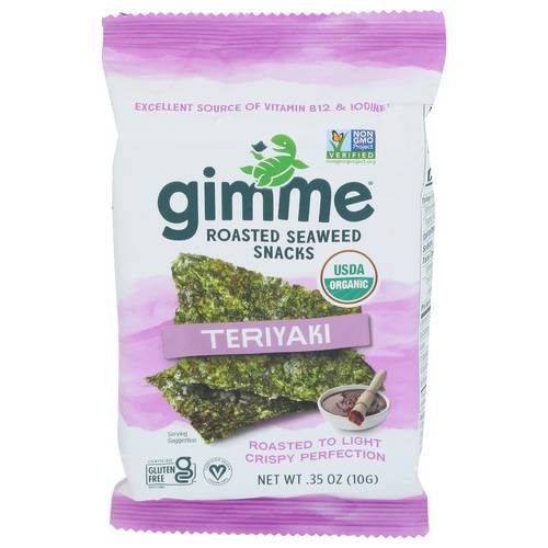 Gimme Health Foods Organic Teriyaki Roasted Seaweed Snacks
